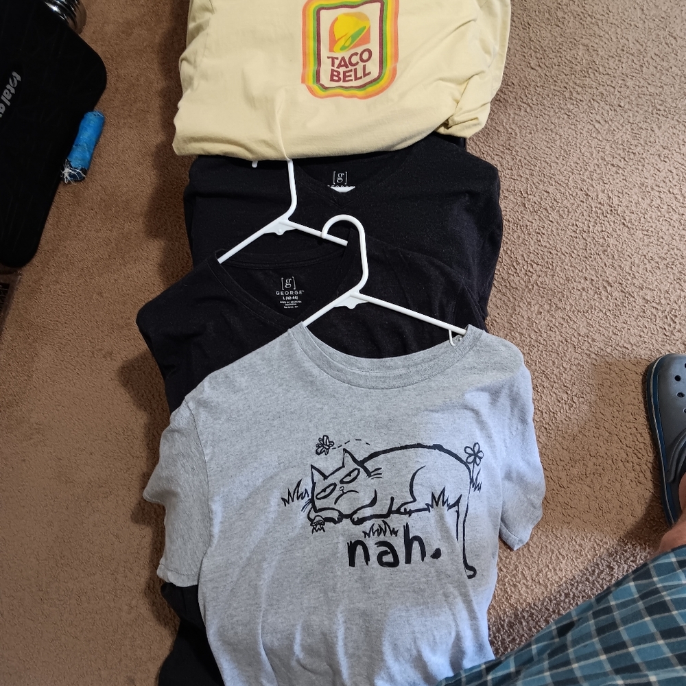lot of 4 large t-shirts (2 graphic)